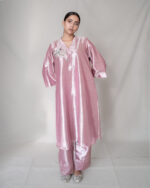 Turkish Rose Tissue Zari Palazzo Set