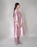 Turkish Rose Tissue Zari Palazzo Set - Image 2