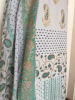 Grey Hand Block Printed Unstitched Suit - Image 4