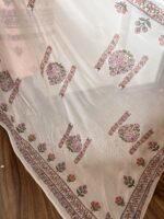 Crystal Rose Hand Block Printed Unstitched Suit - Image 3