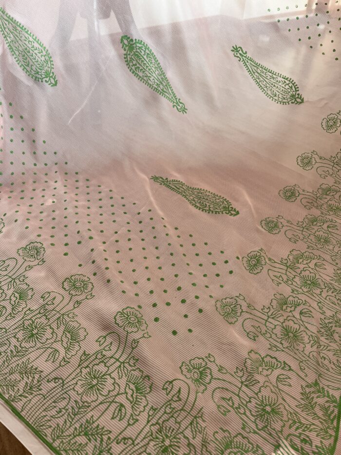 Light Pink Hand Block Printed Unstitched Suit - Image 3