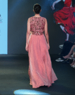 Hand-Embroidered Bolero Jacket with Top & Crush Tissue Lehenga Set - Image 2