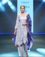 Grey & Blue Hand-embroidered Kurta Sets & Banarasi Dupatta - Image 3