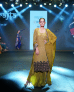 Olive Hand-Embroidered Sharara Set