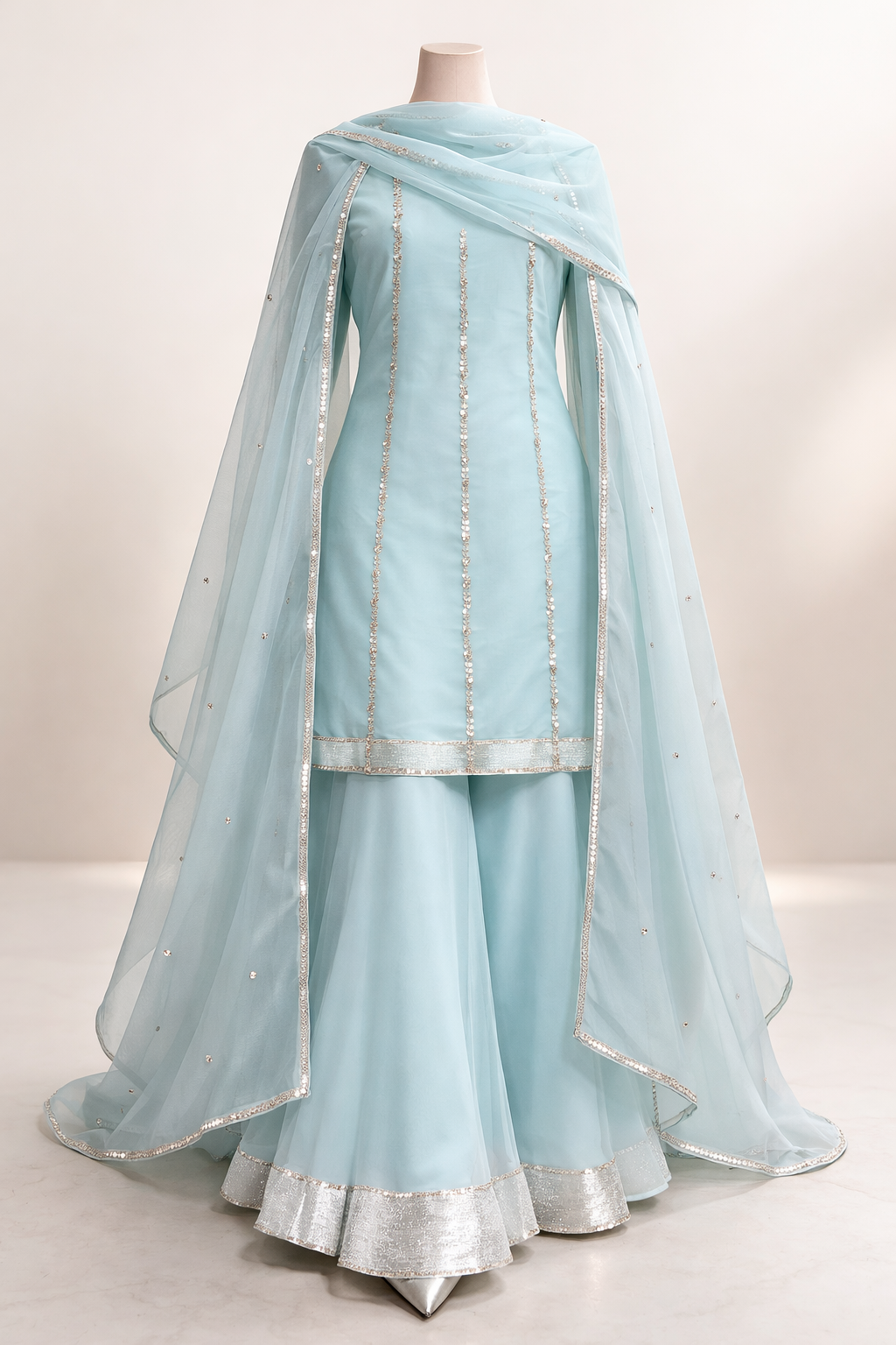 iceblue2 Ice Blue Sharara Set - Image 1