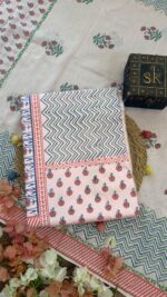 Pink Muslin Hand Block Printed Unstitched Suit