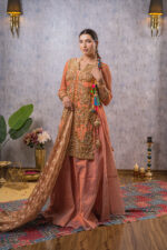 Copper Sharara set